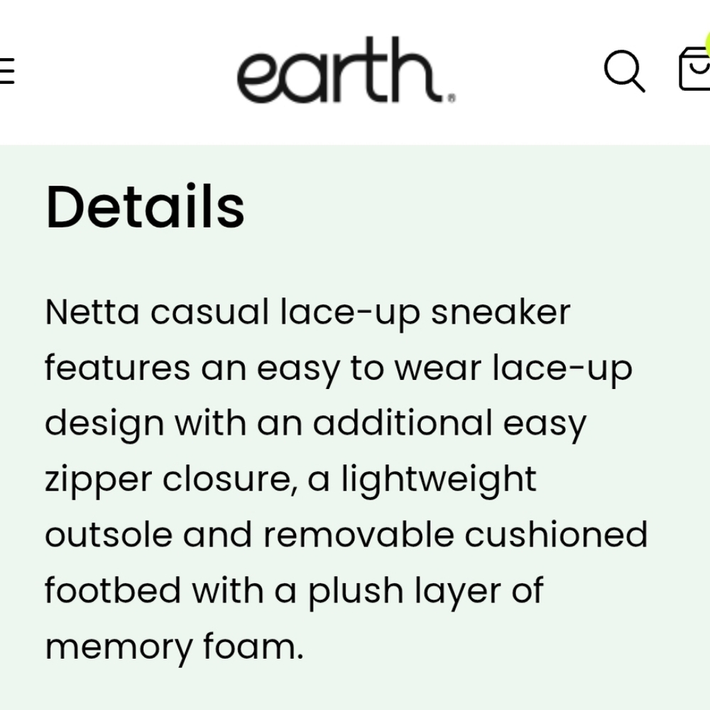 Earth Origins Netta Round Toe Casual Lace Up Sneakers Size 8 - Picture 6 of 15